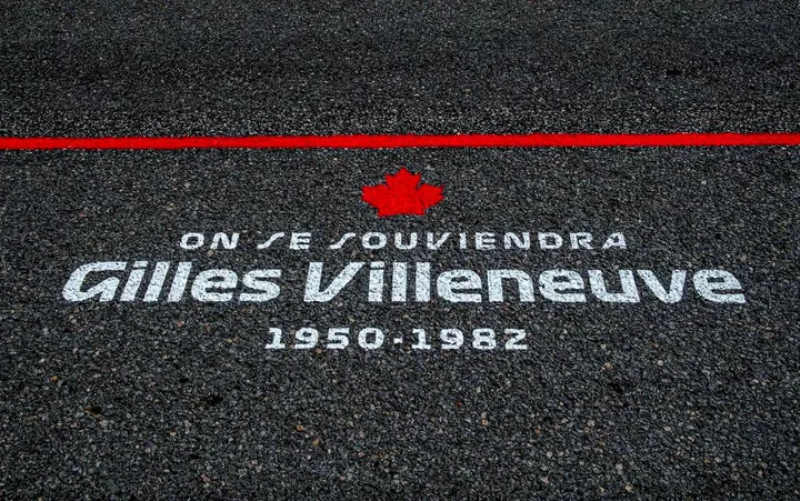 circuit gilles villeneuve painted sign grid Montreal