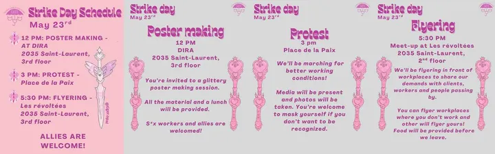 montreal canadian grand prix strippers strike schedule