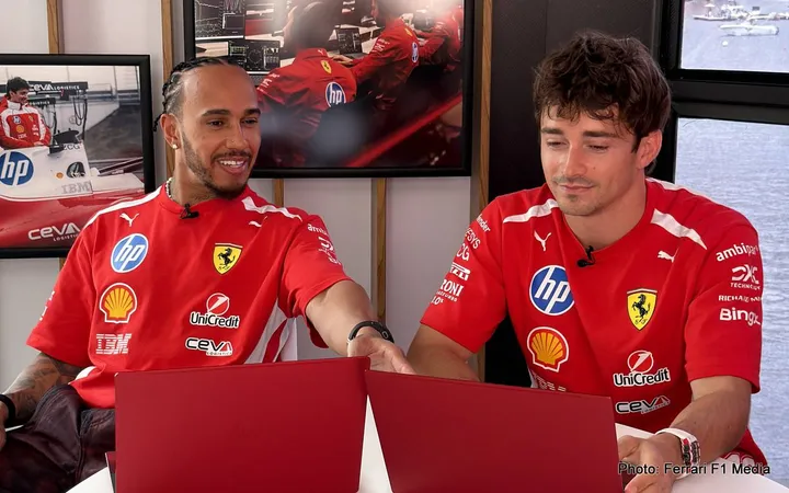 leclerc hamilton ferrari spanish gp