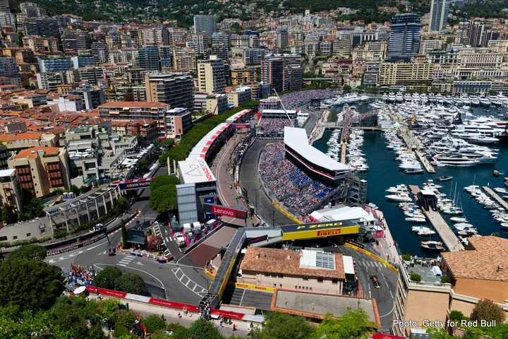 monaco grand prix aerial view