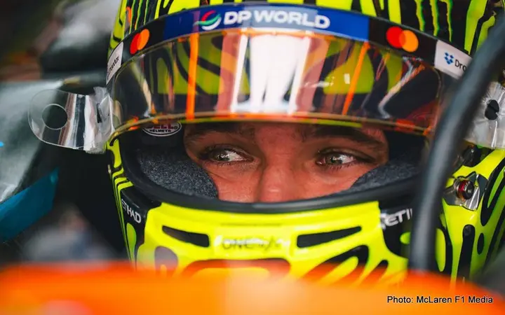 norris helmet spa qualifying