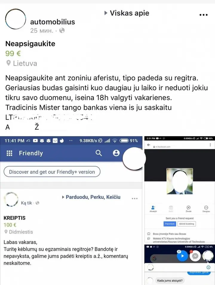 sukciai apsimete regitros darbuotojais siulosi padeti gauti vairuotojo 80233181