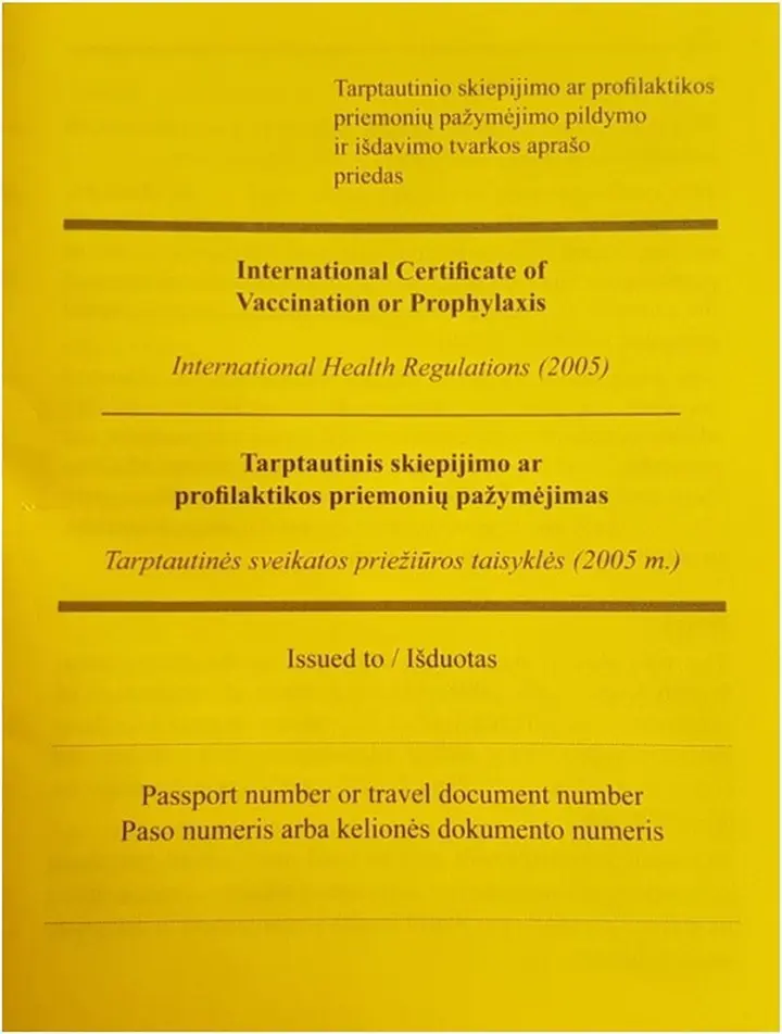 tarptautinis skiepijimo ar profilaktikos priemoni paymjimas