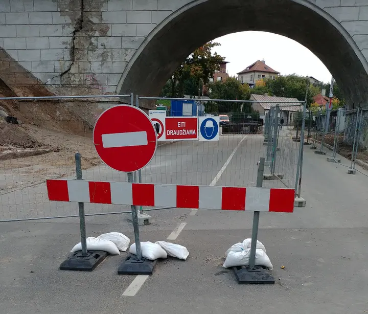 uzdarytas eismas p kalpoko gatveje