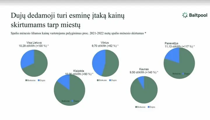 silumos kainos