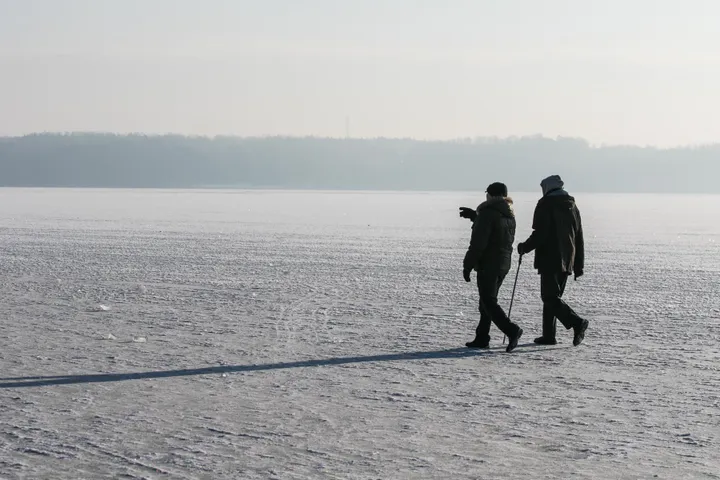 Marias ir Lampėdį padengė ledas