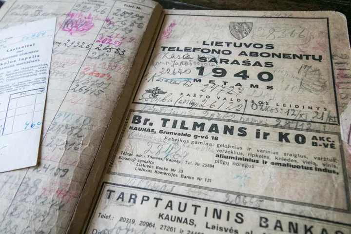 Lietuvos telefono abonentų knyga 1940 m. iš M. Duškeso kolekcijos