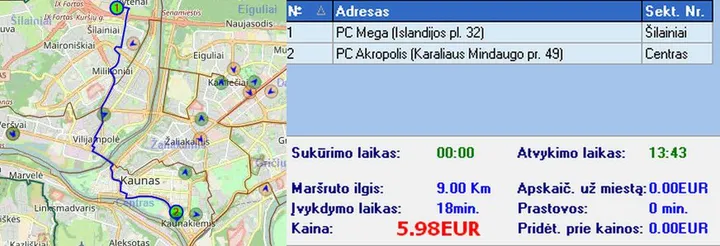opti taxi marsrutai