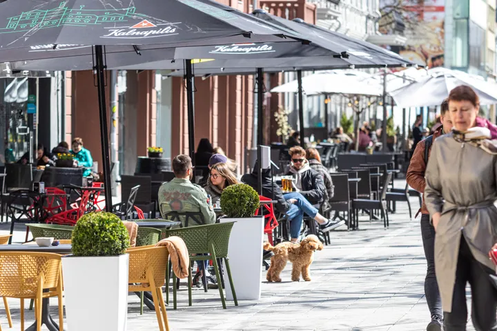 Lauko kavinės Laisvės alėjoje ir Senamiestyje per karantiną