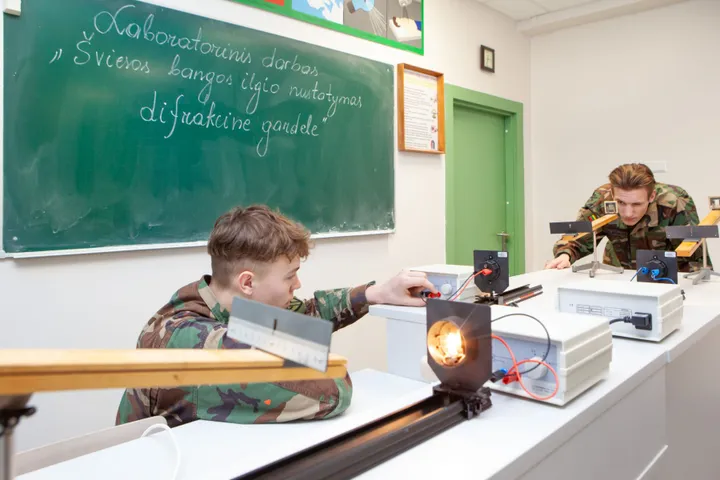 Generolo Povilo Plechavičiaus kadetų licėjaus užsiėmimai / E. Bartulio nuotr.