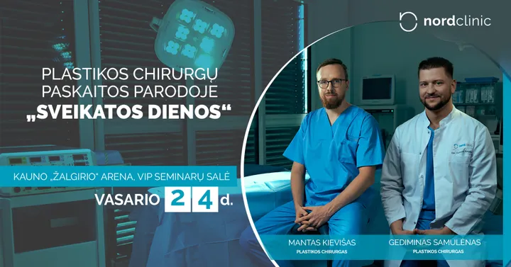 Registracija į „Nordclinic“ plastikos chirurgų paskaitas: <a href="https://forms.gle/Uw3PJyN5BzrS5nb69">https://forms.gle/Uw3PJyN5BzrS5nb69</a>