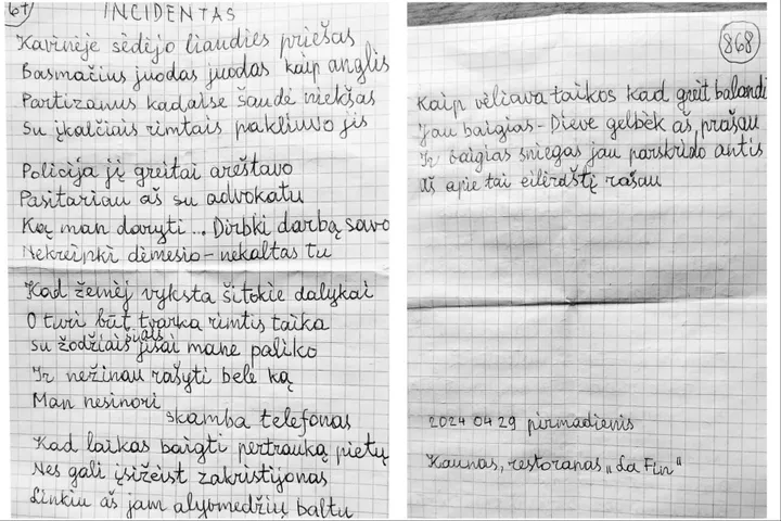 G. Patacko eilėraštis / M. Patašiaus nuotr.