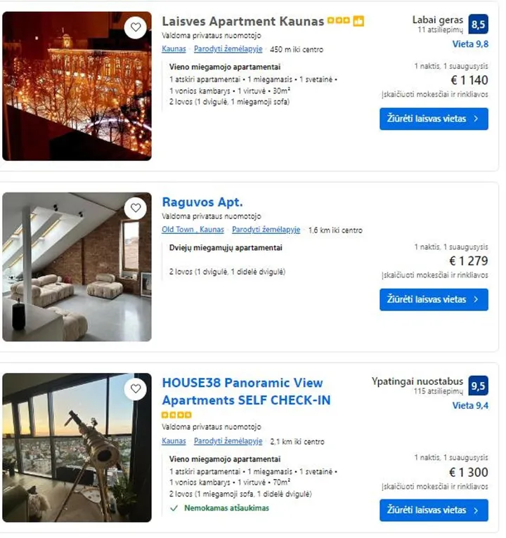 Viešbučių kainos / Delfi.lt nuotr.