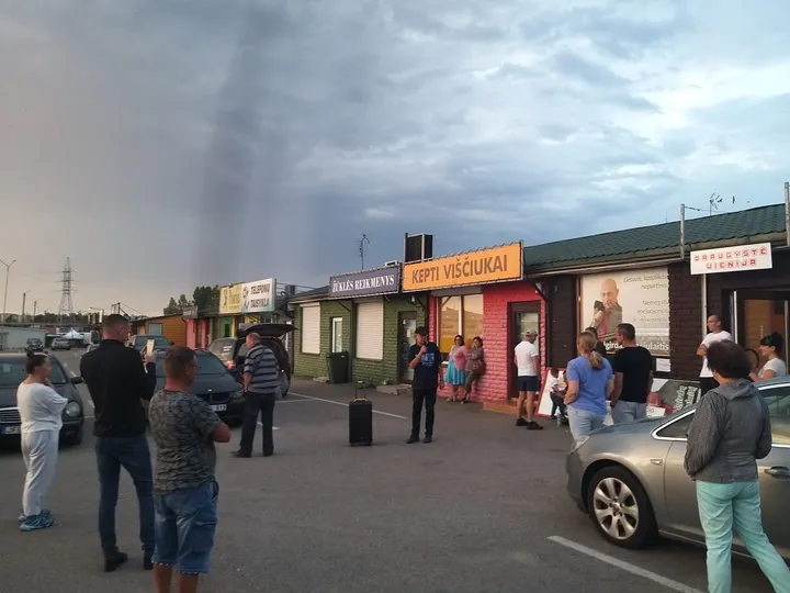 Raimondas Šilanskas Šilainių turguje / A. Mačiulaičio „Facebook“ nuotr.