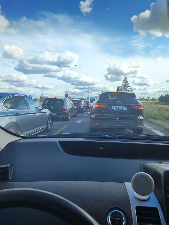 Spūstis A1 kelyje / Skaitytojo nuotr.