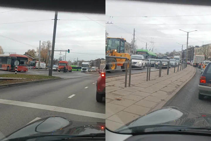 Avarija prie geležinkelio stoties / Skaitytojo nuotr.