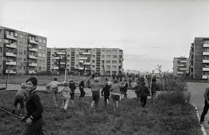 Antanas Zinkevičius, vaikų karas Dainavos mikrorajone 1975 m./NCDM nuotr.