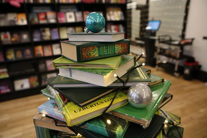 V. Kudirkos bibliotekos kalėdinė eglutė / M. Patašiaus nuotr.