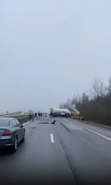 Avarija magistralėje / Kauno apskr. VPK nuotr.