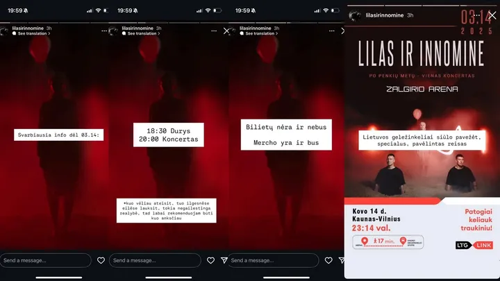 Lilo ir Innomine informacija / „Instagram“ / Delfi nuotr.
