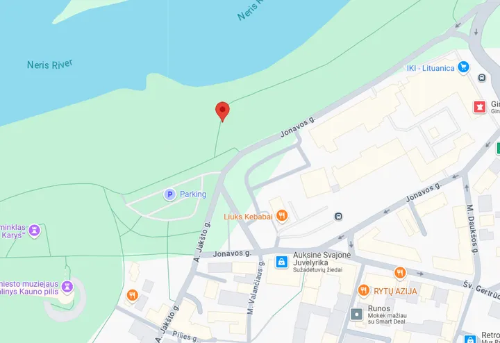 Dviračių takas su nesaugia vieta / Google maps nuotr.