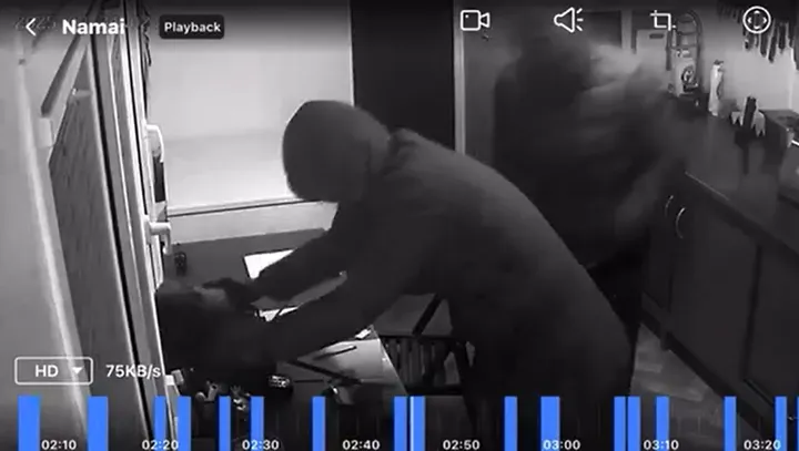 Vagystė Domeikavoje / Skaitytojos vaizdo įrašo stop kadro nuotr.