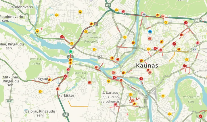 Lampėdžių tiltas / „Waze“ nuotr.