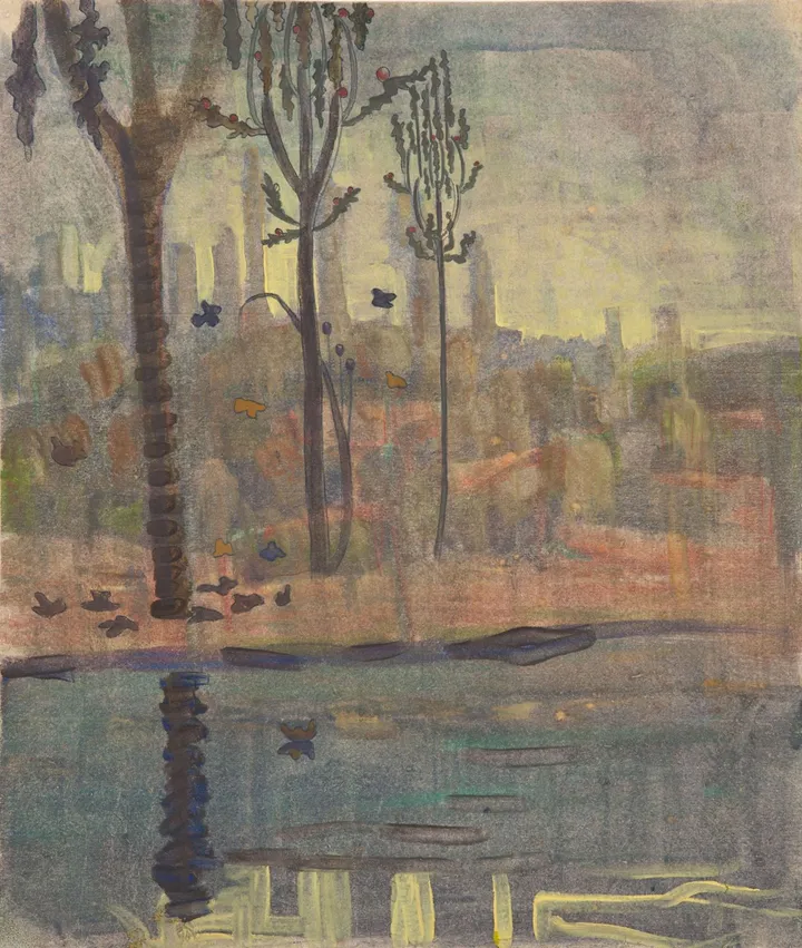 Mikalojus Konstantinas Čiurlionis. Etiudas. 1907 m. Popierius, tempera. 36,1 x 30,5 cm