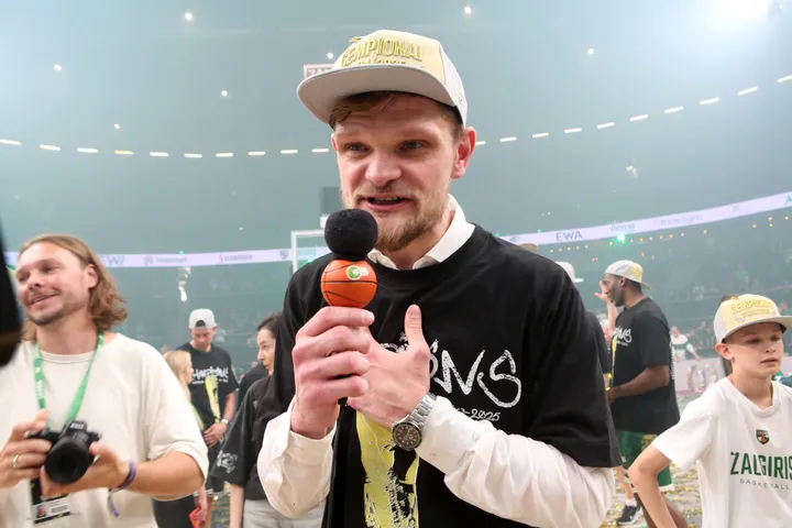 T. Sabonis ir V. Mačiulis - pergalės šėlsmas / M. Patašiaus nuotr.