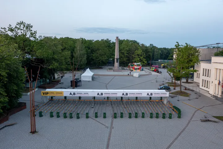 Pasiruošimas Justin Timberlake koncertui stadione / Kas vyksta Kaune nuotr.