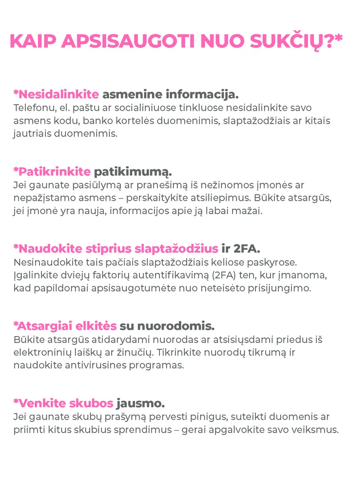 Sukčių prevencija