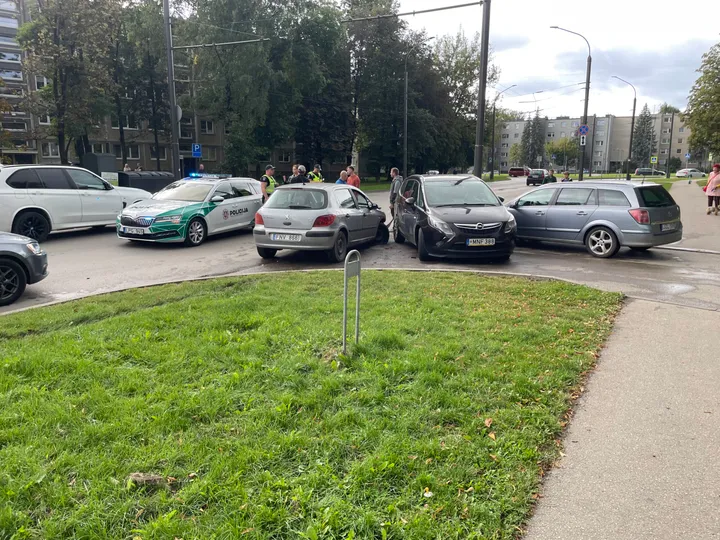 Avarija V. Krėvės pr. / Skaitytojo nuotr.