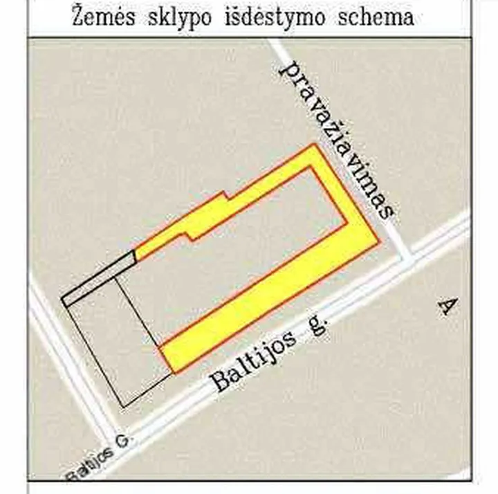 Atkurto žemės sklypo išdėstymo schema / Kaunas.lt pav.