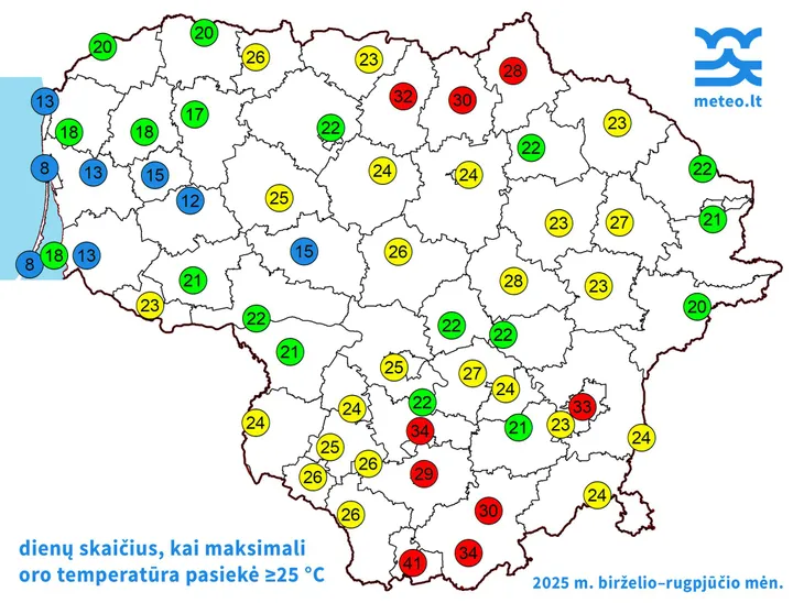 siltu dienu skaicius