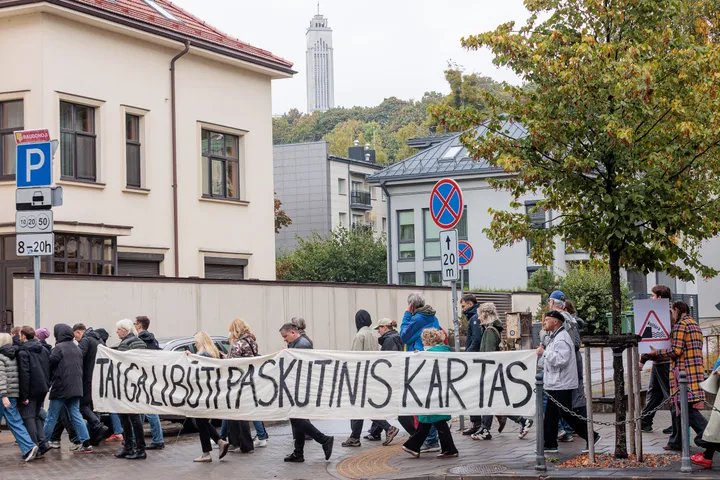 Įspėjamasis kultūros bendruomenės streikas Kaune / R. Tenio nuotr.