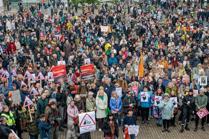 Įspėjamasis kultūros bendruomenės streikas Kaune / R. Tenio nuotr.