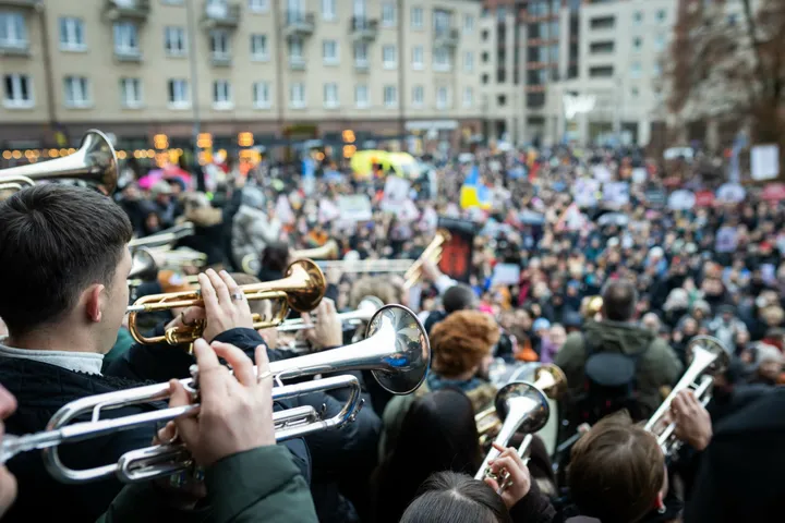 Protestas „Šalin rankas nuo laisvo žodžio“ / BNS nuotr.