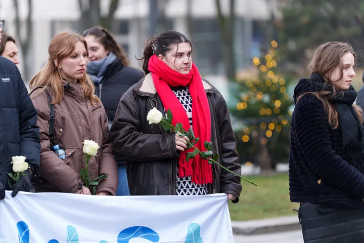 Studentų protestas / R. Tenio nuotr.