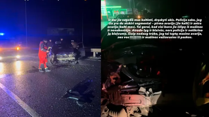 Mantas Bertulis su kompanija pateko į rimtą avariją Ukrainoje / Asm. albumo nuotr.