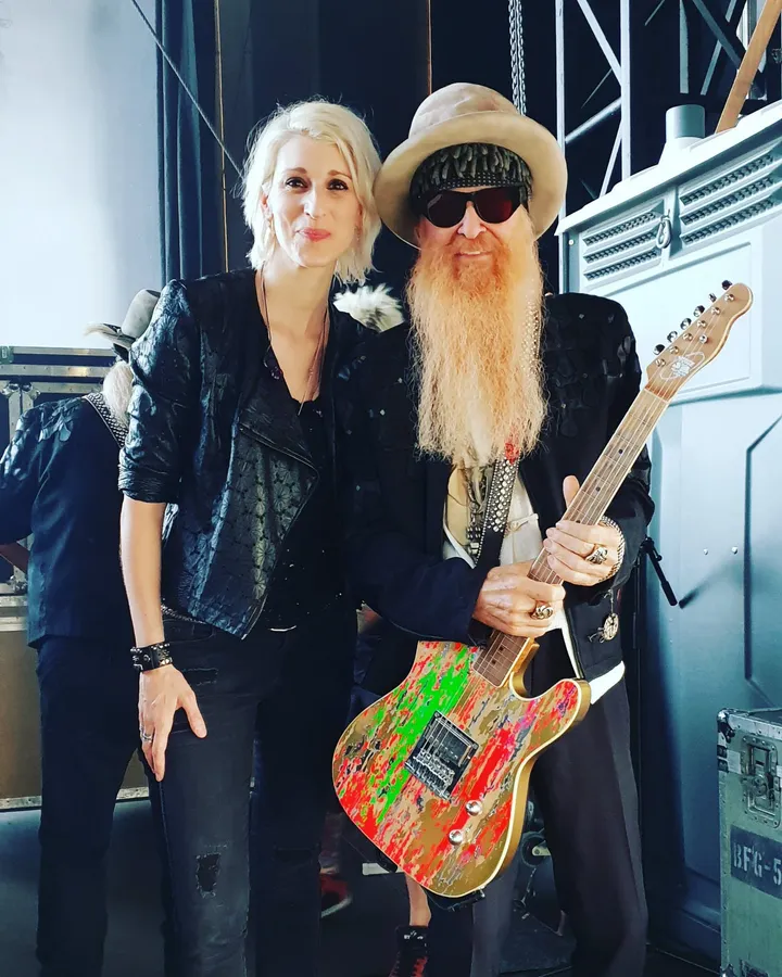 Gaelle Buswel ir Billy Gibbons iš ZZ TOP / org. nuotr.