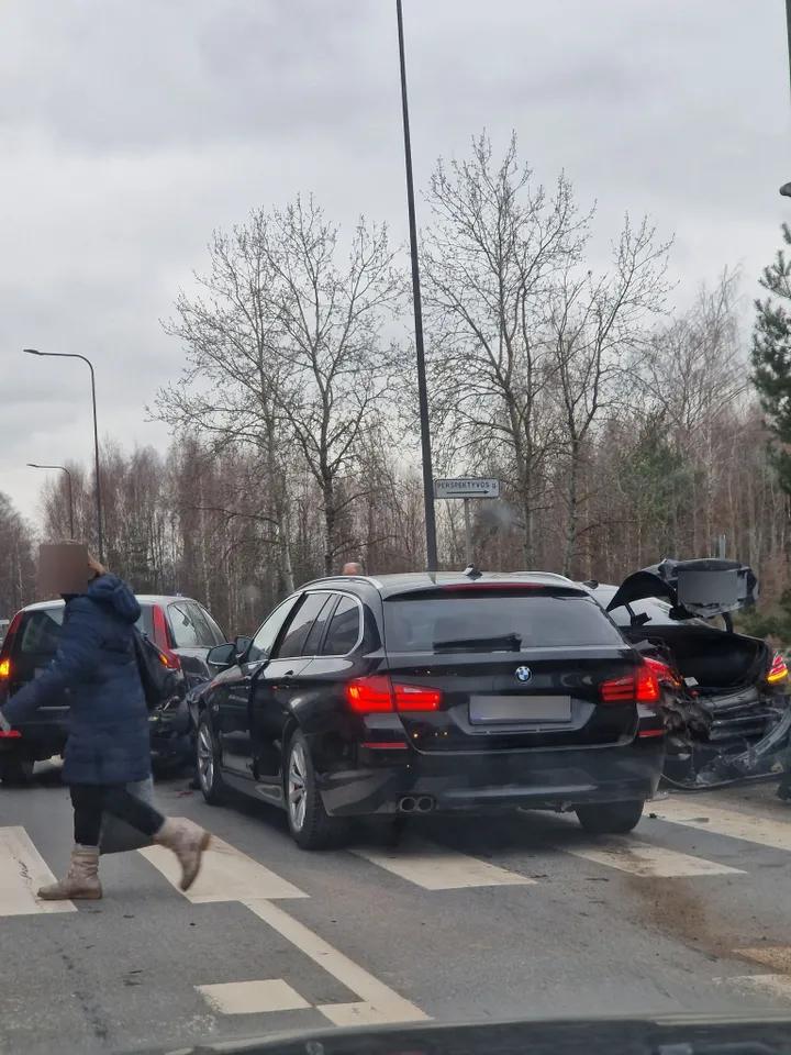 Eismo įvykis Ateities plente / skaitytojo nuotr.
