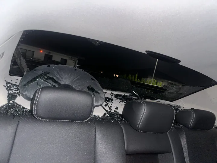 Kaimyno suniokotas automobilis / M. Šimėnės nuotr.