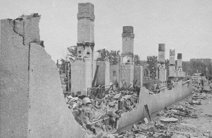 Koncentracijos stovyklos griuvėsiai, dab. Varnių g. / Jungtinių Valstijų Holokausto Memorialinio muziejaus fondų nuotr.