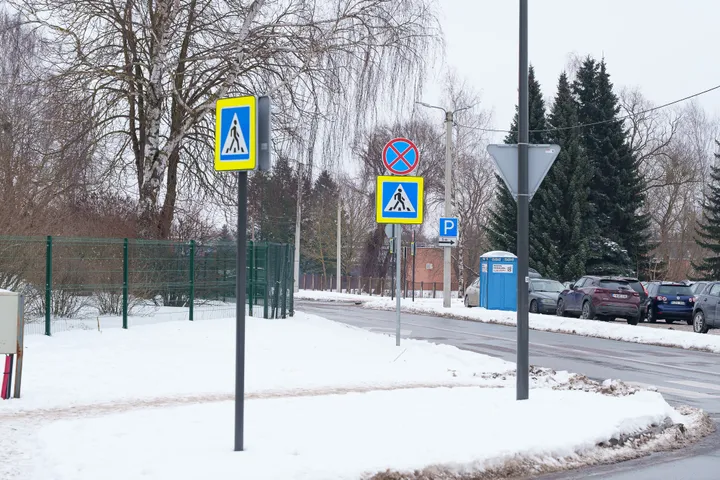 Pėsčiųjų ženklai / R. Tenio nuotr.