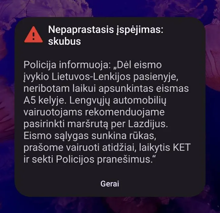 Įspėjamoji žinutė