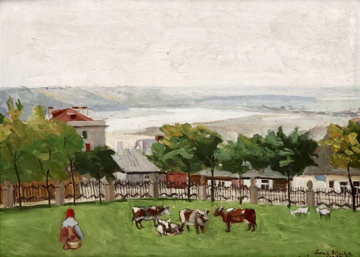 Jono Šileikos paveikslas „Kauno vaizdas nuo Pelėdų kalno“, 1937 / Lietuvos nacionalinio dailės muziejaus nuotr.