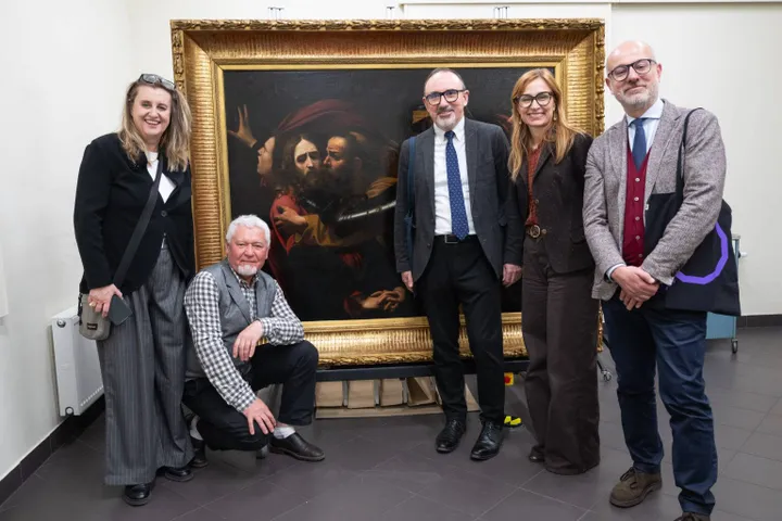 Į Lietuvą iš Ukrainos atvežtas paveikslas „Kristaus suėmimas“ / G. Grigėnaitės / LNDM nuotr.