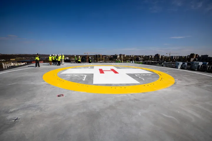 Sraigtasparnių nusileidimo aikštelė / Kauno klinikų nuotr.
