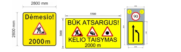 Kelio ženklai / Susisiekimo ministerijos nuotr.