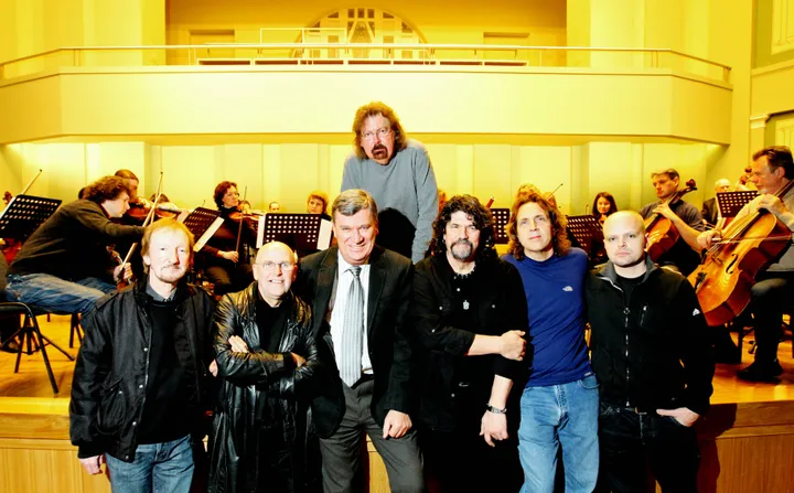 Repeticijų akimirka su „Electric Light Orchestra“ Kauno valstybinėje filharmonijoje. 2008 m.